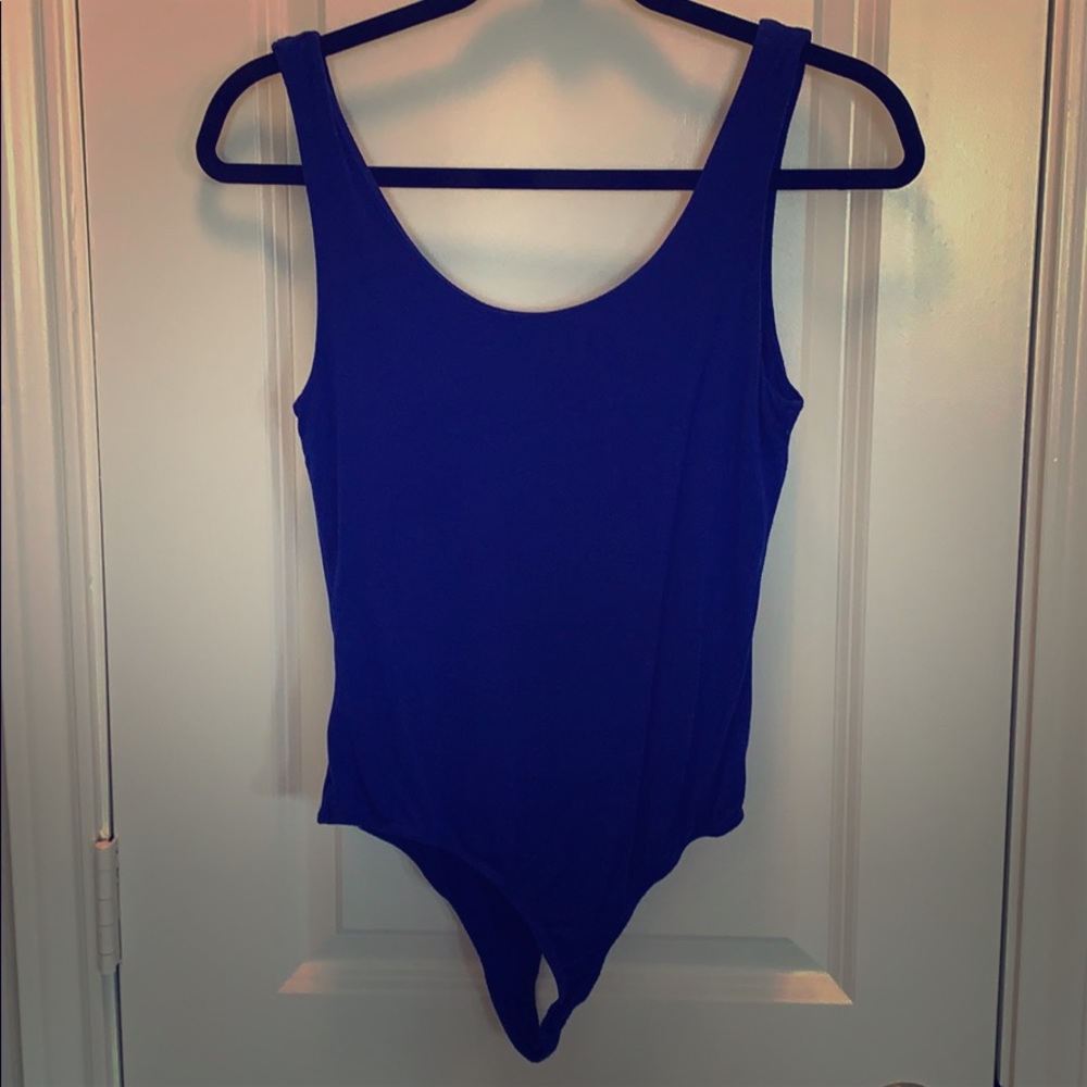 SHINESTAR ROYAL BLUE TANK STYLE BODYSUIT